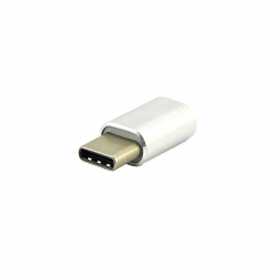 ADAPTER GNIAZDO MICRO USB - NA WTYK USB TYP C SILVER