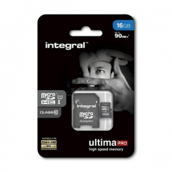 KARTA PAMIĘCI  16GB + ADAPTER INTEGRAL CLASS 10 UHS-I MICRO SD